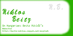 miklos beitz business card
